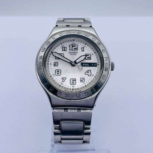 SWATCH SWISS MINIMALIST MENS DRESS STEEL WATCH! NON-RUNNER