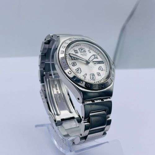 SWATCH SWISS MINIMALIST MENS DRESS STEEL WATCH! NON-RUNNER