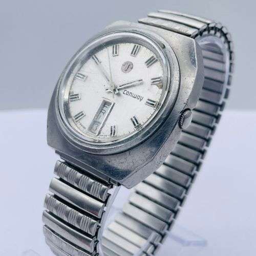 CONWAY SWISS COLLECTORS MENS DRESS WATCH!
