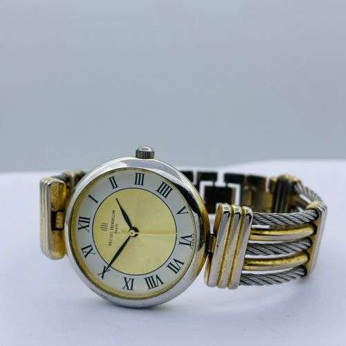 LUXURY MICHEL HERBELIN PARIS TWO-TONE LADIES DRESS WATCH