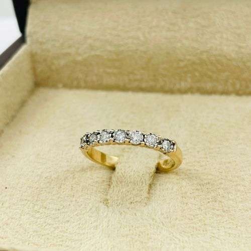 STUNNING 0.22CT YELLOW GOLD DIAMOND ETERNITY RING
