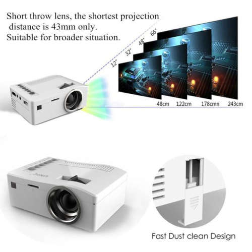400LM HD Home Theater LED LCD Mini Projector USB HDMI SD