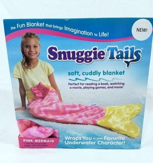 Snuggie Tails - Kids Mermaid Blanket & Night Light COMBO - PINK