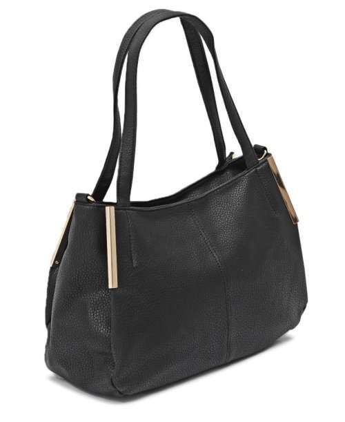 PU Leather Shopper Bag - Black
