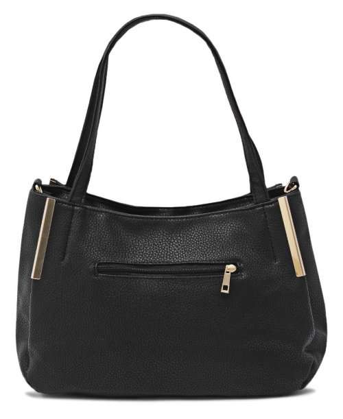 PU Leather Shopper Bag - Black