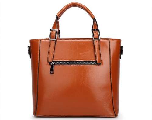 Ladies' High Quality PU Horse Leather Bag - Brown