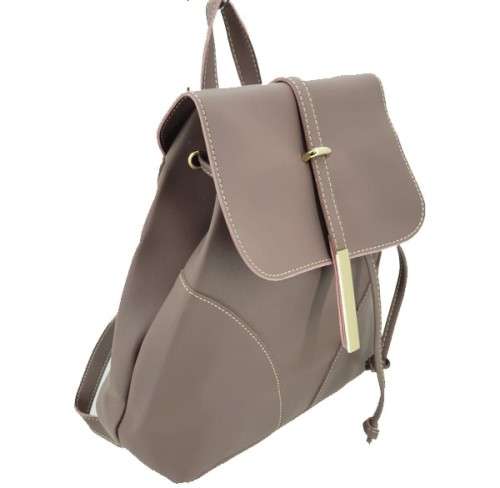 Ladies PU Leather Backpack - Purple