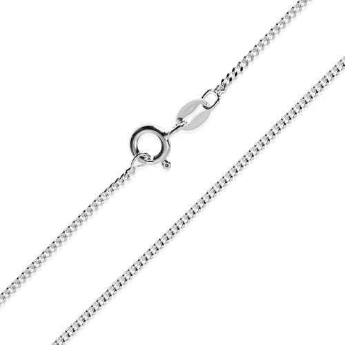 Genuine 925 Sterling Silver Italian Curb Chain - 45cm