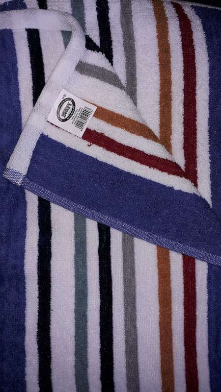 Cotton Beach Towel - Multi-Coloured Stripes