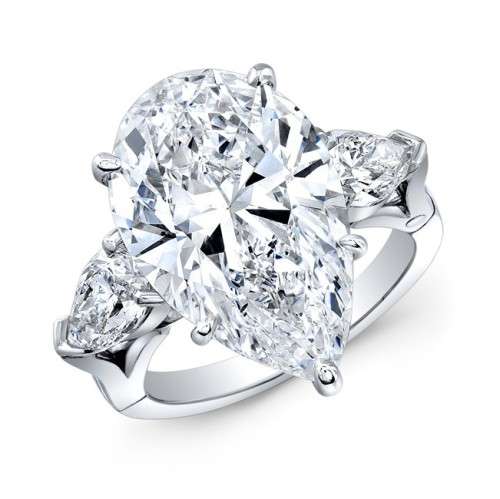 Exquisite Sparkling Teardrop Crystal Ring Size: 5 / J1/2 / 15.70mm