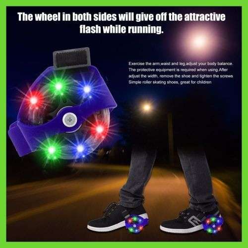 Flashing Roller Skates - Whirlwind Pulley - Black