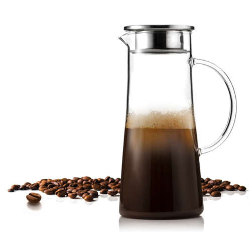 Heat resistant glass water Jug - Stove friendly