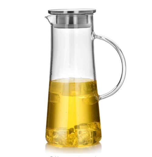 Heat resistant glass water Jug - Stove friendly