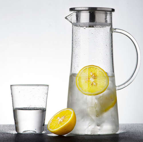 Heat resistant glass water Jug - Stove friendly