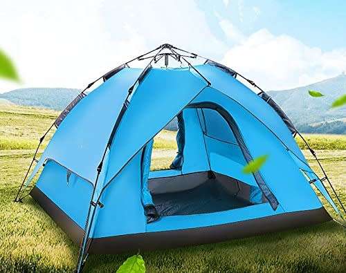 Camping tent 3-4 people, Automatic tent, Rainproof/Windproof tent