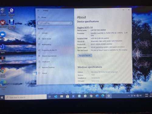 Acer Aspire 3 Intel I3 A315-51-35FT
