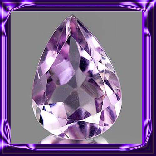 0.98 ct, Amathyst from Brazil, Pinkish Violet Colour, Pear Cut.