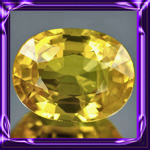 0.58 ct, Golden Yellow Topaz, Oval Cut, From Brazil.