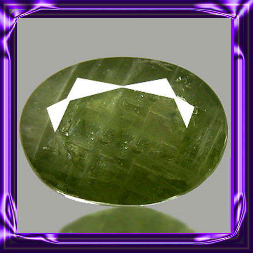 1.15 ct, Natural Sapphire, Green in Colour. Oval Cut, From Africa.