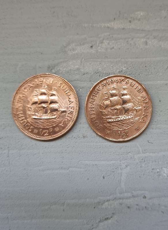 Two 1/2 Pennies - 1942 and 1960
