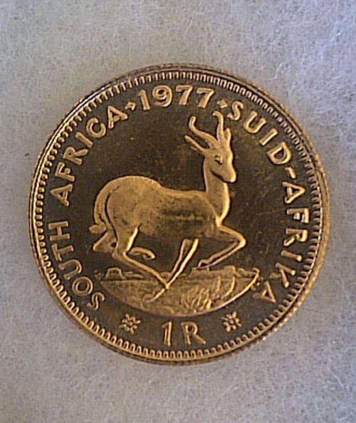 R1 Gold coin - Year 1977 - 4 grams - 22 Carat