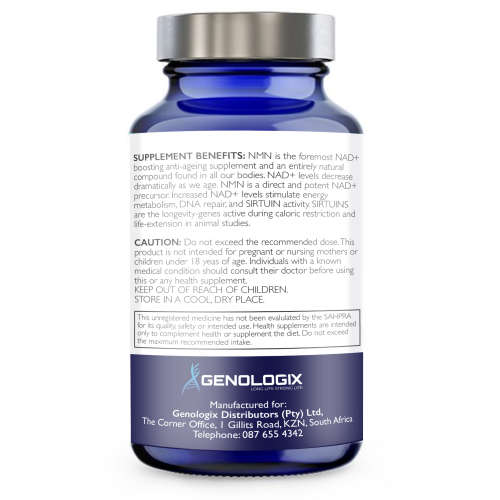 Genologix - NMN - Nicotinamide Mononucleotide - 1000mg EXTRA STRENGTH - 60 Capsules (SA STOCK)