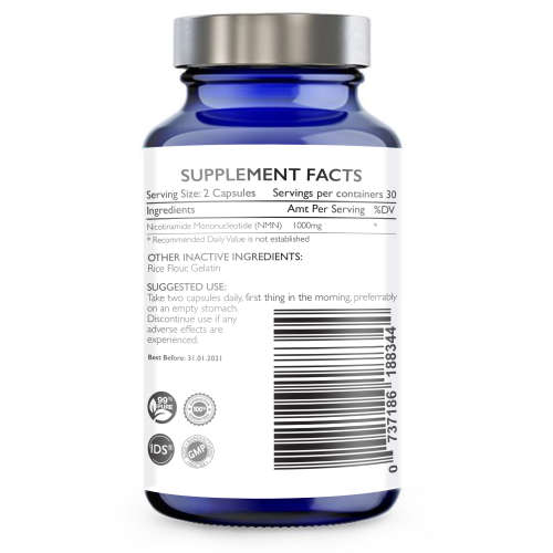 Genologix - NMN - Nicotinamide Mononucleotide - 1000mg EXTRA STRENGTH - 60 Capsules (SA STOCK)