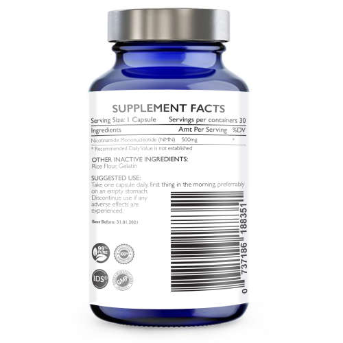 Genologix - NMN - Nicotinamide Mononucleotide - 500mg HIGH STRENGTH - 30 Capsules (SA STOCK)