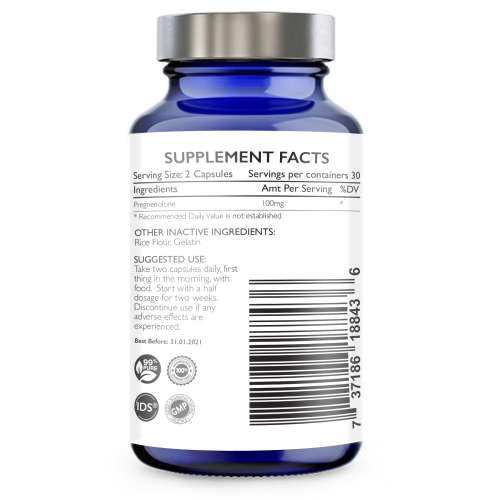 Genologix - Pregnenolone - 100mg - 60 Capsules (SA STOCK)