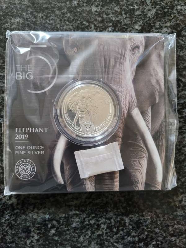 One ounce fine silver Elephant 2019 coin