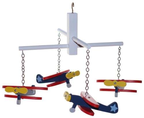 Vintage Aeroplane Nursery Mobile