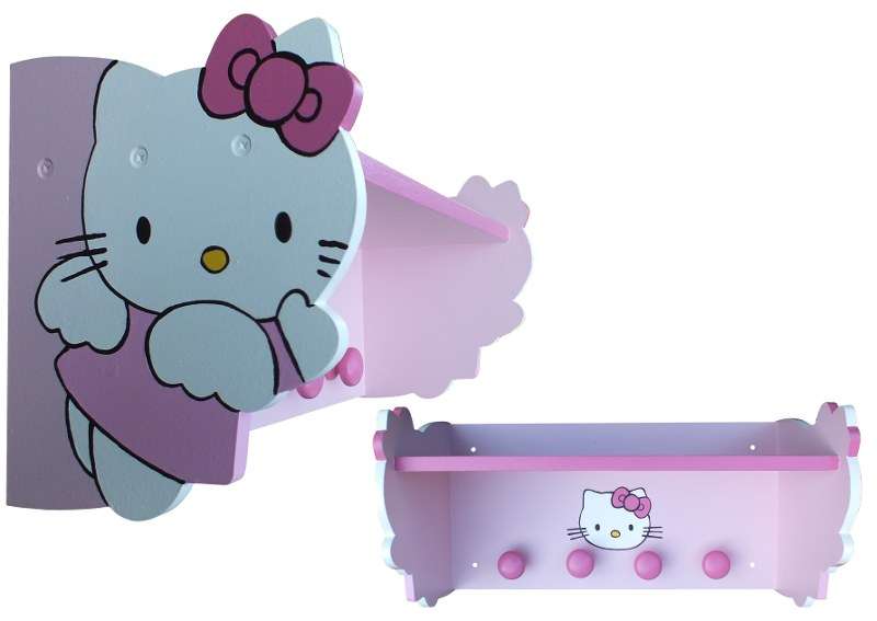Wooden Hello Kitty Shelf with Knobs - in stock!
