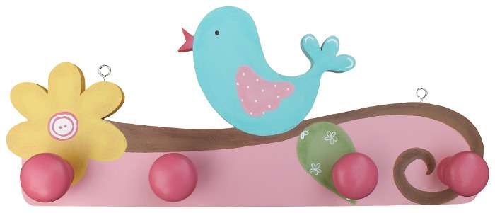 L'il Bird Clothes Hook (4 Knobs)