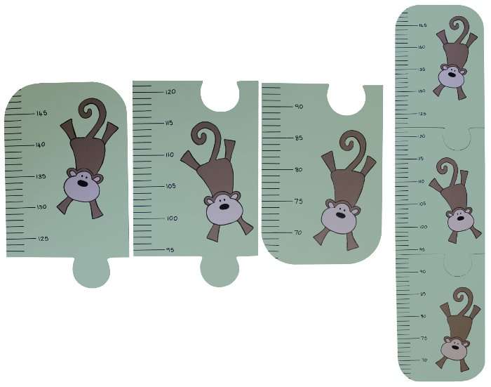 Safari Monkey Growth Chart / 85cm