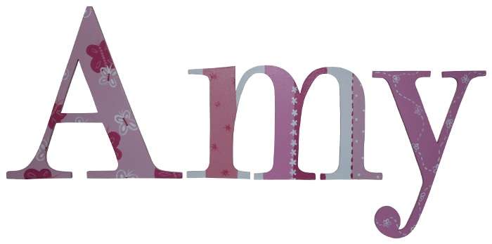 Personalised Wooden Letters - Mod20 Font Lace Style 3