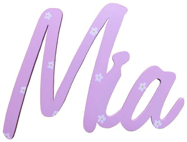 Lovely Personalised Wooden Letters - Freehand Font with Daisies