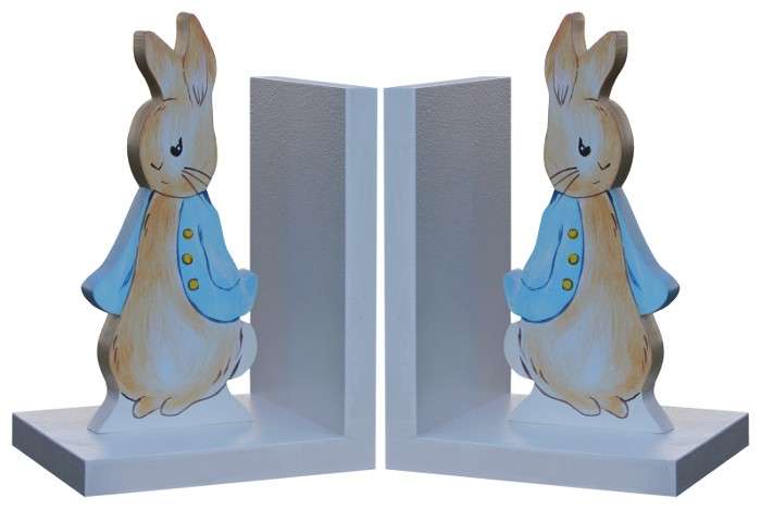 Wooden Peter Rabbit Bookends