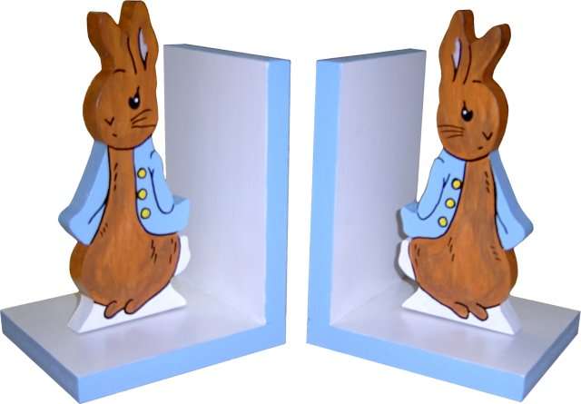 Wooden Peter Rabbit Bookends