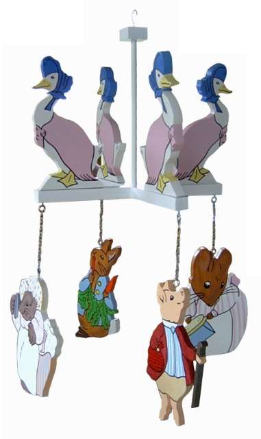 Wooden Beatrix Potter Mobile