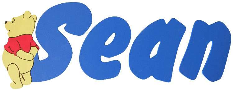 Blue Winnie the Pooh Alphabet Letters / Large