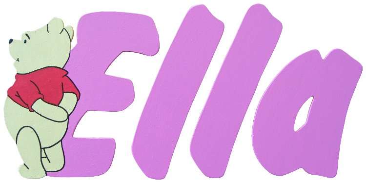 Pink Winnie the Pooh Alphabet Letters