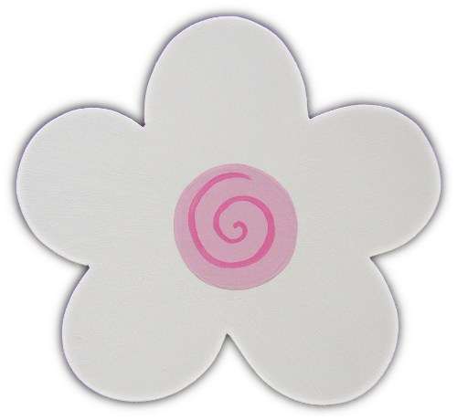 Pastel Flower Cut-Out / White & Pink