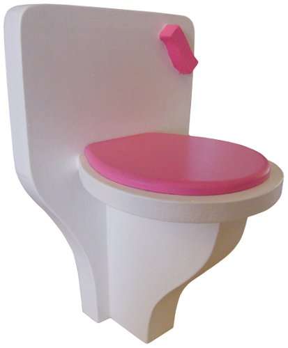 Wooden Barbie Toilet / Pink