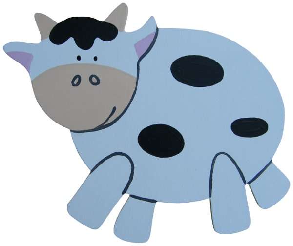 Wooden Funky Cow Cut-Out / Small