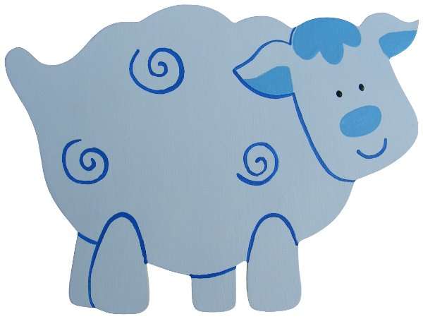 Wooden Funky Sheep Cut-Out / Small