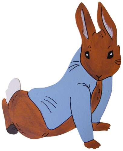Wooden Peter Rabbit Crouching Cut-Out