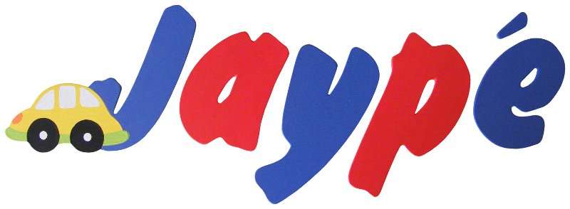 Red & Blue Car Wooden Alphabet Letters