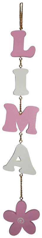 Pink & White Name Chain - Personalised!