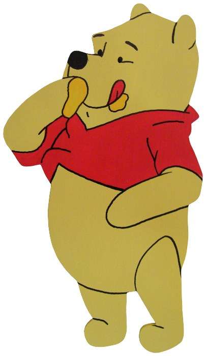 Winnie Eating Honey Back Cut-Out