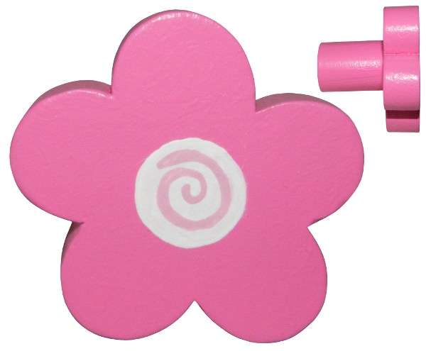 Hot Pink Flower Shaped Drawer Knob